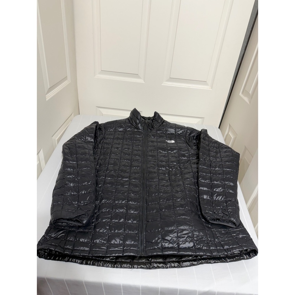The North Face Womens Thermoball Eco Puffer Jacket Black XXXL 3XL Full Zip